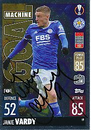 Jamie Vardy  Leicester City  Champions League  Match Attax Card original signiert 