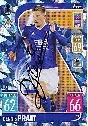 Dennis Praet  Leicester City  Champions League  Match Attax Card original signiert 