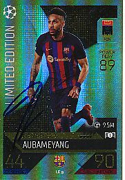 Pierre Emerick Aubameyang  FC Barcelona  Champions League  Match Attax Card original signiert 