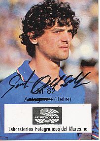 Alessandro Altobelli  Italien Weltmeister WM 1982  Fußball Autogramm Sammelbild original signiert 