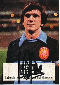 Luis Arconada Spanien WM 1982  Fußball Autogramm Sammelbild original signiert 