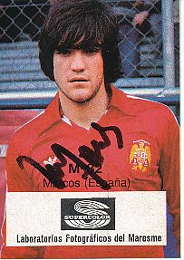 Marcos   Spanien WM 1982  Fußball Autogramm Sammelbild original signiert 