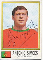 Antonio Simoes   Portugal WM 1974   Fußball  Sticker original signiert 