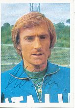 Francesco Morini † 2021  Italien  WM 1974   Fußball  Sticker original signiert 