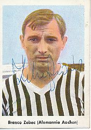 Branko Zebec † 1988  Alemannia Aachen & Jugoslawien WM 1954   Fußball   Sticker original signiert 