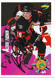 Alexei Yashin     Ottawa Senators    Eishockey Card original signiert 