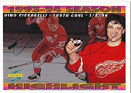 Dino Ciccarelli    Detroit Red Wings    Eishockey Card original signiert 
