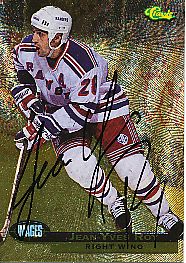 Jean Yves Roy  Binghamton Rangers  Eishockey Card original signiert 