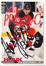 Bobby Holik New Jersey Devils  Eishockey Card original signiert 