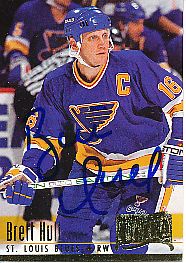 Brett Hull  St. Louis Blues  Eishockey Card original signiert 