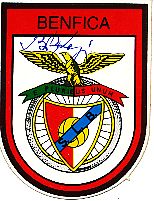 ? Benfica Lissabon  Fußball Autogramm Aufkleber original signiert 