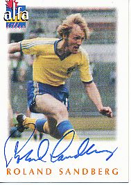Roland Sandberg  Schweden WM 1974  Fußball Card original signiert 