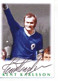 Kent Karlsson  Schweden WM 1974  Fußball Card original signiert 
