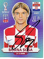 Borna Sosa  Kroatien  Panini  WM 2022 Fußball  Sticker original signiert 