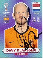 Davy Klaassen   Holland  Panini  WM 2022 Fußball  Sticker original signiert 