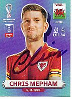 Chris Mepham  Wales  Panini  WM 2022 Fußball  Sticker original signiert 