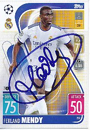 Ferland Mendy  Real Madrid  Champions League  Match Attax Card original signiert 