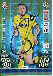 Paco Alcacer  FC Villarreal  Champions League  Match Attax Card original signiert 