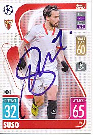 Suso   FC  Sevilla  Champions League  Match Attax Card original signiert 