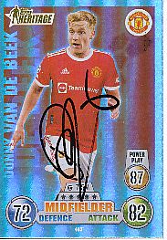 Donny van De Beek  Manchester United  Champions League  Match Attax Card original signiert 