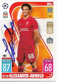 Trent Alexander Arnold   FC Liverpool  Champions League  Match Attax Card original signiert 