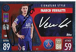 Marco Verratti  PSG Paris Saint Germain  Champions League  Match Attax Card original signiert 