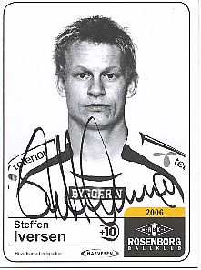 Steffen Iversen   Rosenborg Trondheim  Fußball Autogrammkarte original signiert 