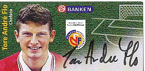 Tore Andre Flo   Norwegen Fußball Autogrammkarte original signiert 