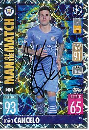 Joao Cancelo  Manchester City  Champions League  Match Attax Card original signiert 