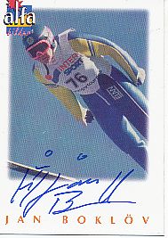 Jan Boklöv  Schweden Skispringen   Trading Card original signiert 