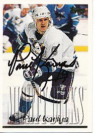 Paul Kariya  Anaheim Ducks  Eishockey  Trading Card original signiert 