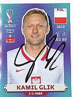 Kamil Glik  Polen  Panini  WM 2022 Fußball  Sticker original signiert 