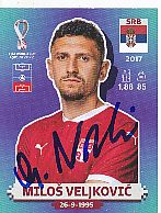 Milos Veljkovic  Serbien  Panini  WM 2022 Fußball  Sticker original signiert 