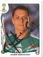 Javier Hernandez   Mexico  WM 2014  Panini Sticker original signiert 