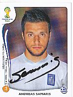 Andreas Samaris  Griechenland  WM 2014  Panini Sticker original signiert 