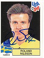 Roland Nilsson  Schweden  Panini  WM 1994  Sticker original signiert 