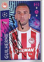 Guilherme  Olympiakos Piräus  2019/2020  Champions League Topps Sticker orig. signiert 