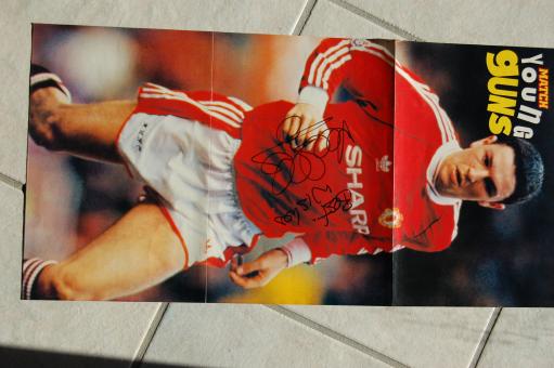 Lee Sharpe  Manchester United   Fußball Autogramm 54 x 78 cm Poster original signiert 