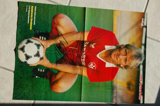 Andreas Brehme  FC Kaiserslautern  Fußball Autogramm 42 x 57 cm Poster original signiert 