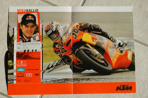 Mika Kallio  FIN  KTM  Motorrad  Motorsport  Autogramm 42 x 30 cm Poster original signiert 