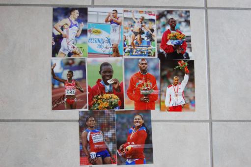 Nr. 43  Leichtathletik Paket  10  x  Fotos original signiert 