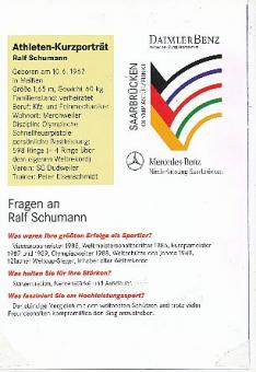 Ralf Schumann Autogrammkarte Original Signiert Schießen+53548 A 70981 Anke u 