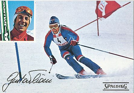 Autogramm Gustav Thöni Skirennläufer Olympiasieger 72 Karte aus 70er '# 
