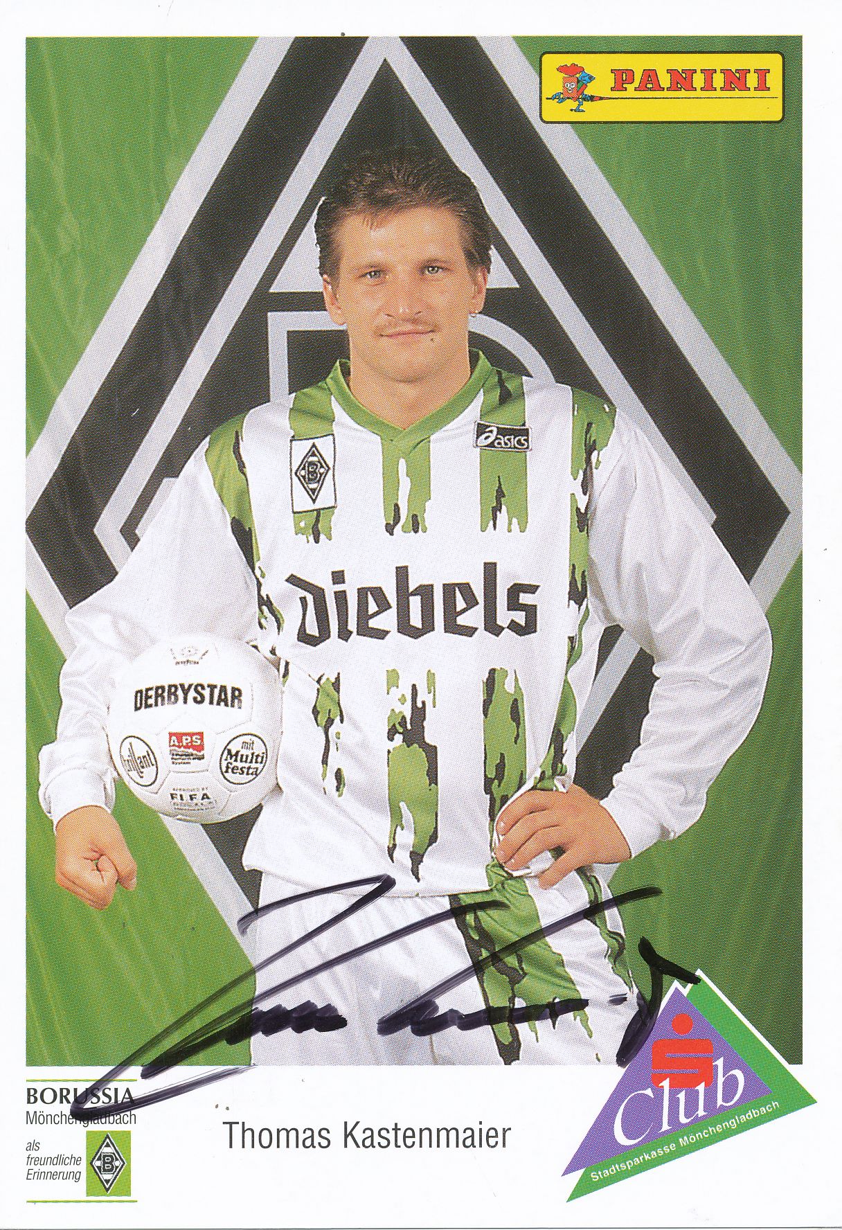 A 191215 Thomas Kastenmaier Autogrammkarte Borussia Mönchengladbach 1994-95 