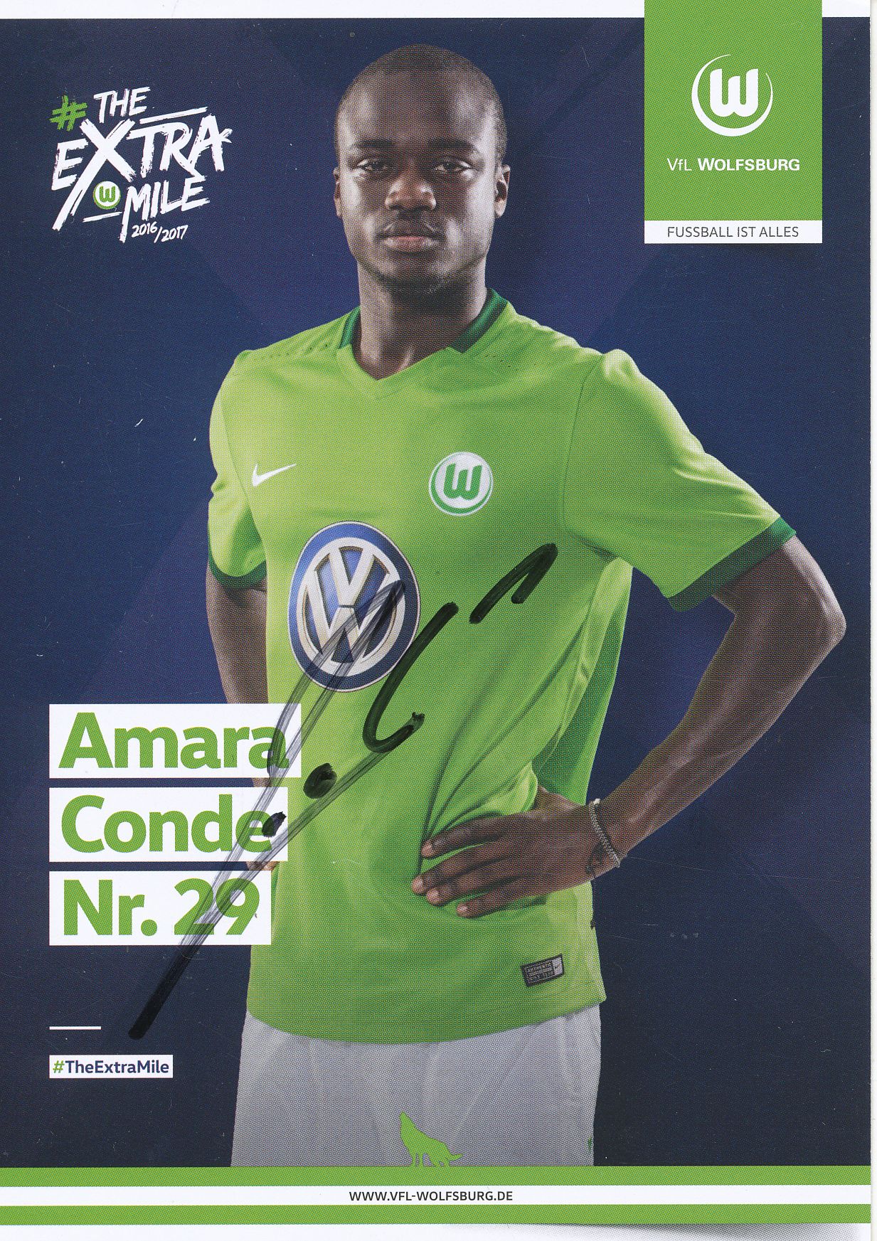 Amara Conde Autogrammkarte 1 FC Magdeburg 2021-22 Original Signiert 