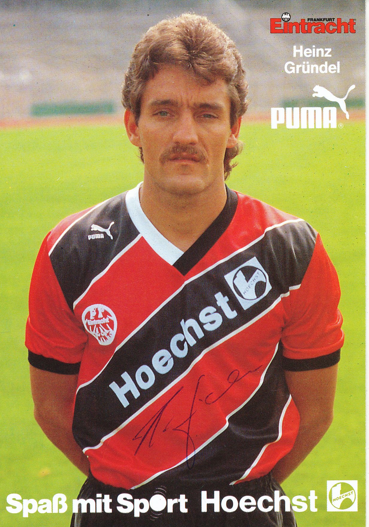 A 183190 Heinz Gründel Eintracht Frankfurt SC Panini Action Card 1992-93 