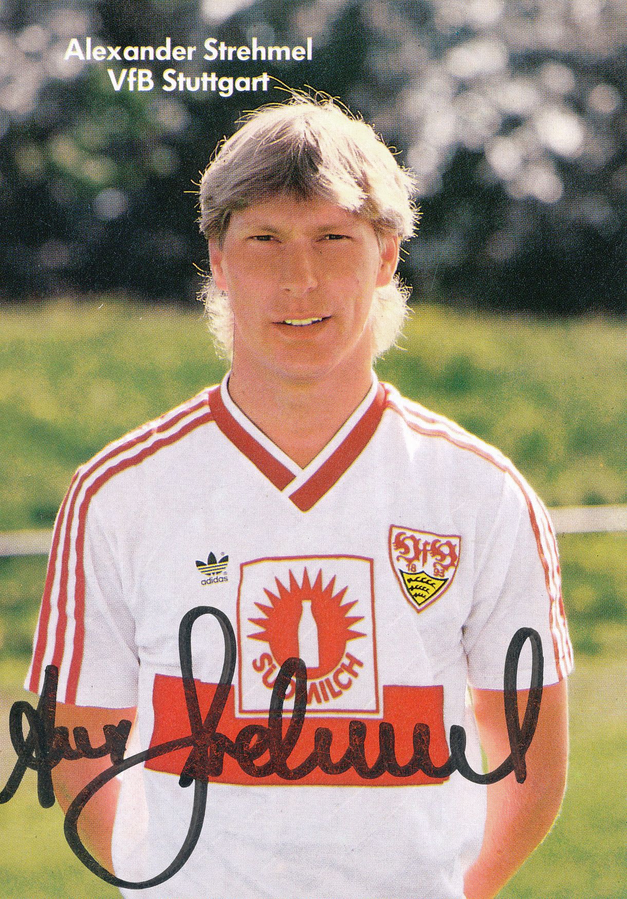 Alexander Strehmel Autogrammkarte VFB Stuttgart 1989-90 Original Signiert 
