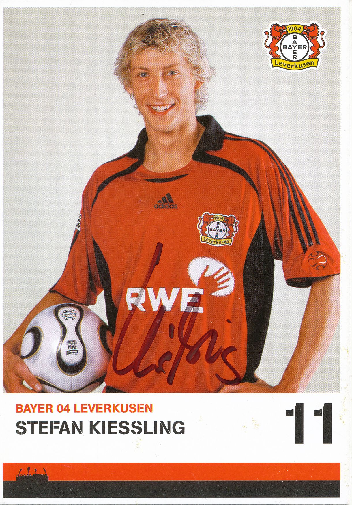 51683 Stefan Kießling Bayer Leverkusen DFB original signiertes Autogramm Foto