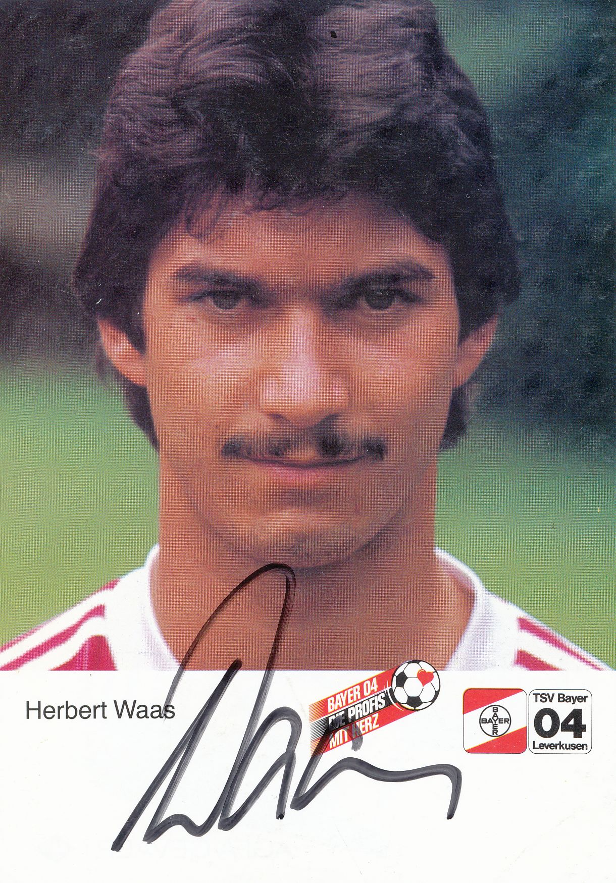 Herbert Waas Autogrammkarte Bayer Leverkusen 1985-86 Original Sign+A 117613 