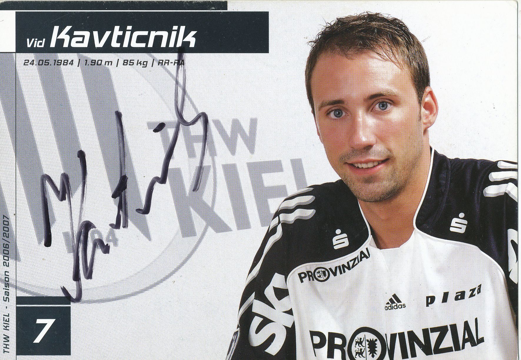 Kelocks Autogramme Vid Kavticnik 2006/07 THW Kiel Handball Autogrammkarte original signiert online kaufen